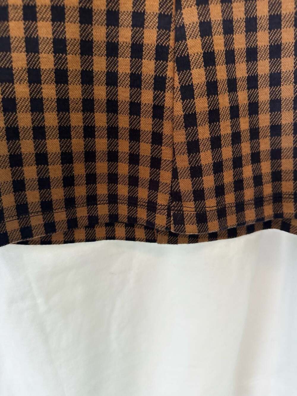 American Eagle Outfitters Womens Dress Brown and Navy Gingham Button-Front Mini - Picture 13 of 14